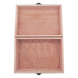 KYLER Unfinished Pine Wood Box - Large Wooden Boxes with Hinged Lid for Craft, DIY, Hobbies, Jewelry, Home Storage, 8 x 6 x 3 inch KYLER