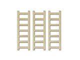 CraftMedley Wood Ladders - Miniature DIY Unfinished Wooden Dollhouse Diorama Ladders - 3 Piece - 3.25 Inches Tall, Brown CraftMedley