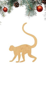 3 Pcs Monkey Supply 3" Wooden Shape Ornaments Unique Unpainted Smooth Surface Unfinished Laser Cutout Wood Sheets Boards for Crafts 1/8 Inch Thick WoodArtSupply