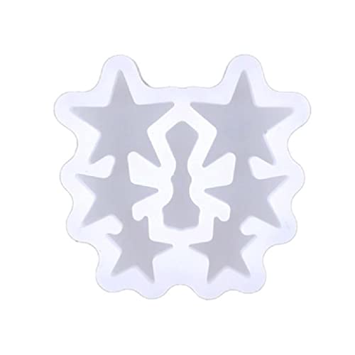 Silicone Earrings Mold Ear Stud Earring Resin Mold Star Epoxy Resin Casting Mold for DIY Crafts Earrings Jewelry Making clay earring molds christmas SYlive