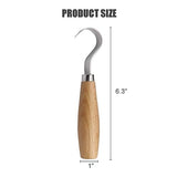 Wood Hook Knife Carving Tool for Carving Spoons Bowls Cups Crooked for Professional Spoon Carvers and Beginners FENMOR