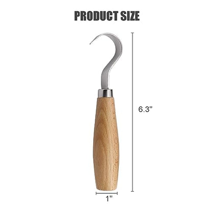 Wood Hook Knife Carving Tool for Carving Spoons Bowls Cups Crooked for Professional Spoon Carvers and Beginners - WoodArtSupply