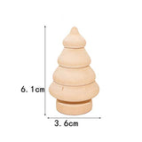 Abaodam 20 Pcs Mini Christmas Tree Wooden Unfinished Doll DIY Crafts Handmade Wood Peg Doll Home Decoration Ornament Abaodam