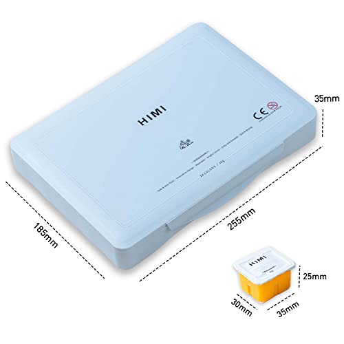 HIMI Gouache Paints set with 3 Paint Brushes, 24 Colors, 30g, Jelly Cup Design, Non Toxic Paint for Canvas and Paper, Art Supplies for Professionals HIMI