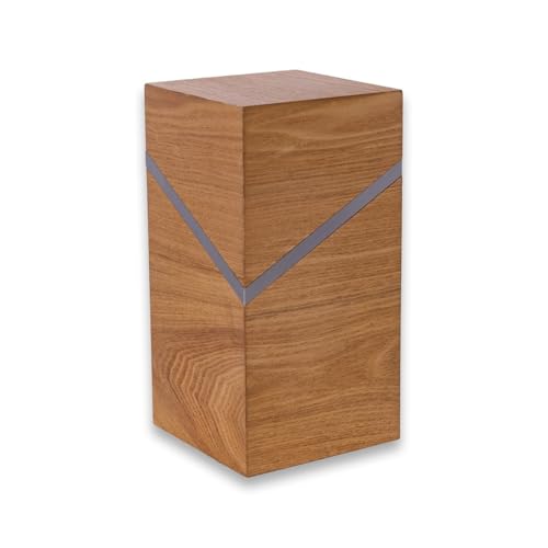 Deering Moments Modern Decorative Cremation Urn for Human Ashes, Wood Urn for Human Ashes, Extra Large Holds up to 350lb pre Cremation Weight Deering Moments