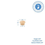 Wood Hole Plugs 1/4 inch, Pack of 100 Maple Button Top Wood Plugs for Screw Holes, by Woodpeckers Woodpeckers