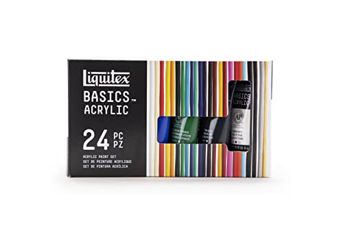 Liquitex BASICS Acrylic Paint Set, 24 x 22ml (0.74-oz) Tube Paint Set - WoodArtSupply