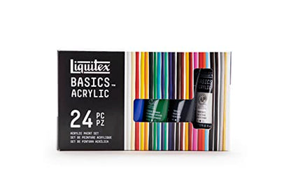 Liquitex BASICS Acrylic Paint Set, 24 x 22ml (0.74-oz) Tube Paint Set - WoodArtSupply