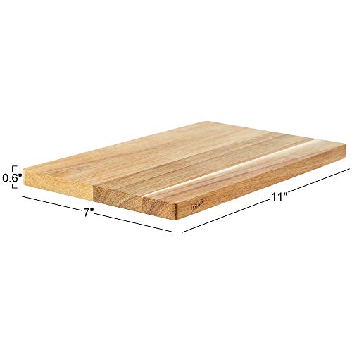 Glad Acacia Wood Cutting Board for Kitchen | Small Reversible Solid Butcher Block | Cooking Supplies for Chopping, Carving, and Serving, 11 x 7 - WoodArtSupply