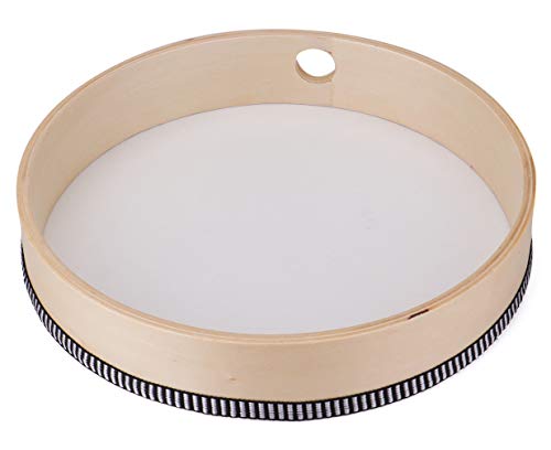 Foraineam 10 Inch & 8 Inch Hand Drum Percussion Wood Frame Drum with Drum Stick Foraineam