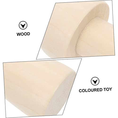 VILLCASE 10 Pcs Wood Mushroom Unfinished Wooden Toys Mini Figure playset Kids car Toys Kids Painting Wood kit Mini Wooden Mushrooms Fairy Toy Wooden VILLCASE