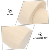 VILLCASE 10 Pcs Wood Mushroom Unfinished Wooden Toys Mini Figure playset Kids car Toys Kids Painting Wood kit Mini Wooden Mushrooms Fairy Toy Wooden VILLCASE