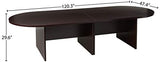 Boss Office Products 10Ft Race Track Conference Table, Mahogany Boss Office Products