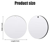 Round Sublimation Ornaments 2 Inch Christmas Blank Ornaments Wooden Hardboard Ornament Christmas Tree Round Hanging Ornaments for DIY Handicrafts Jetec