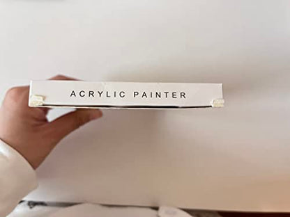 Tesquio Paint Marker, Dual Tip Acrylic Paint Pens, 8 Pack Black & White Paint Pens Ideal for Wood, Rock Painting, Canvas, Stone, Glass, Ceramic