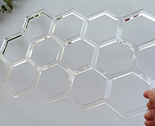 Honeycomb Router Template,Acrylic Honeycomb Woodworking Template,Router Inlay Jig for Woodworkers and Makers (12''x 7.875") Yuxuanish