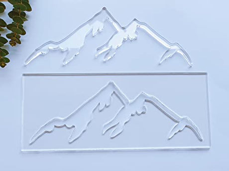 Mountain Range Router Template,Acrylic Router Template,Charcuterie Board Template for Woodworking&Craft (12''X5'') Yuxuanish