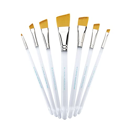 Aqualon Royal & Langnickel Angular Artist Brush Set, 7-Piece - WoodArtSupply