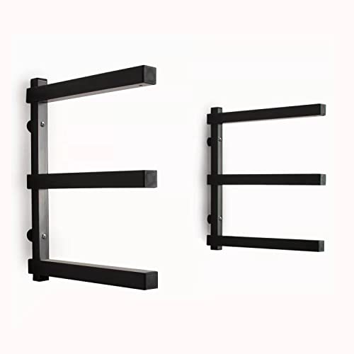 CLEAR STYLE Lumber Storage Rack and Wood Organizer Heavy Duty Metal Rack with 3-Level Wall Mount Levels up to 360LBS Perfect for Garage Storage 1