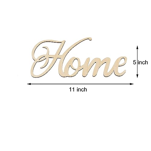 Joyavo 5 Pcs Unfinished Wood Sign Cutout Hello Welcome Thankful Home Love Wooden Letter Sign Block Words Sign for Wreath Crafts Door Hanger Wall Art