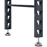 HOMCOM 45" Work Bench with Adjustable Footpads and Large Solid Wood Tabletop Tool Table for Garage, Weight Capacity 1100 lbs HOMCOM