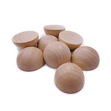 Unfinished Split Wood Balls 20 Pcs 2 Inch Diameters Half Wooden Balls Mini Hemisphere Half Craft Balls for DIY Projects Kids Arts and Craft Supplies William Craft