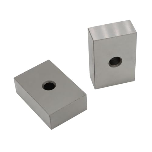 Nakkaa 1-2-3 Blocks Set Matched Pair 23 Holes .0002" Squareness Hardened Steel Setup Blocks Ultra Precision Machinist 1"x2"x3" Blocks for Machinist Nakkaa