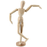 JOIKIT 4 Pack 12 Inch Wooden Artists Model, Wooden Art Mannequin Articulated Mannequin with Stand and Posable Body, Movable Wooden Manikin for JOIKIT