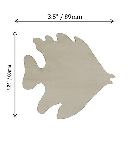 Creative Hobbies® 3.5 Inch Unfinished Wooden Shapes - Ready to Paint or Decorate Fish Shape | 12 Pack - WoodArtSupply