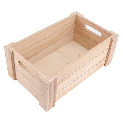 Zerodeko Wooden Storage Bin Wooden Storage Bin Wooden Tabletop Nesting Crates Decorative Mail Holder Box Farmhouse Wood Box for Document Stationery