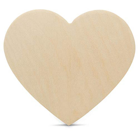 Wooden Heart Cutouts for Crafts 16 inch, 1/4 inch Thick, Pack of 1 Unfinished Heart Shaped Wooden Cutouts, by Woodpeckers Woodpeckers