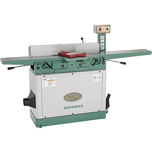 Grizzly Industrial G0490X - 8" x 76" Jointer with Parallelogram Beds and Spiral Cutterhead - WoodArtSupply