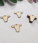 30pcs of Cow Head Wood Blanks, DIY Unfinished Earring Blanks,Cow Head Earring Blanks (2'') XIAOYUE