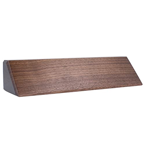 ExcelMark Blank Wood Desk Nameplate - 2" x 8" (Walnut) - WoodArtSupply