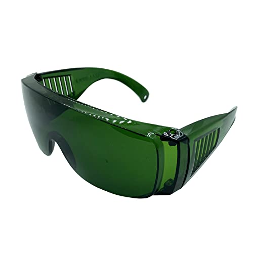 Laser Safety Glasses Eye Protection YAG UV IPL Light Typical 1064nm Laser Protection Glasses Goggles OD 4+ Green Color for Laser Engraving Cutting SUQUUB