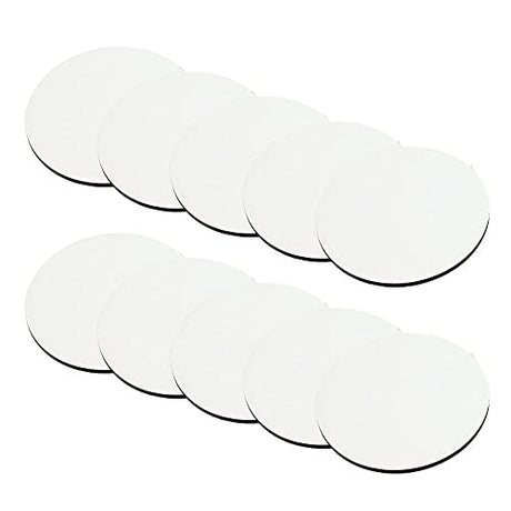 MR.R 10 Pieces Sublimation Blanks Round Cup MDF Coasters, Raw Wood Back Hardboard Sublimation Coasters Blanks,Absorbent Heat Transfer Cup Coasters MR.R