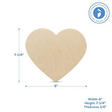 Wooden Heart Cutouts for Crafts 8 inch, 1/4 inch Thick, Pack of 3 Unfinished Wooden Heart Shapes, by Woodpeckers | Great for Valentines Day Crafts & Woodpeckers