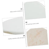 Tofficu Pottery White White Serving Platters Unfinished Ceramic Tiles Unfinished Ceramic Plate Dinner Decoracion para Mesa De Comedor Hand Ceramic Tofficu