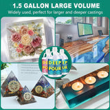 Epoxy Resin Deep Pour, 1.5 Gallon Epoxy Resin Kit for 2-4" Pour Depths, Crystal Clear & High Gloss, Bubble-Free Casting Resin for River Tables, WoodArtSupply