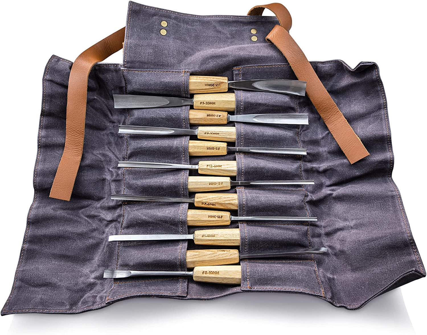 Wood Carving Tools Set of 12 Wood Chisels - Glides through Wood like Butter - Quality Carving Tools Chisel Set for All Skill Levels, Woodworking WoodArtSupply