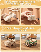 Woodworking Building Kit, 4-In-1 Kids STEM Projects Set, DIY Wood Crafts Assembly WoodArtSupply