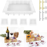 Resin Tray Molds Silicone, 13.5" Large Rectangle Deep Tray Resin Mold and 4 Piece Square Deep Coaster Molds, Silicone Tray Board Table Resin Mold & WoodArtSupply