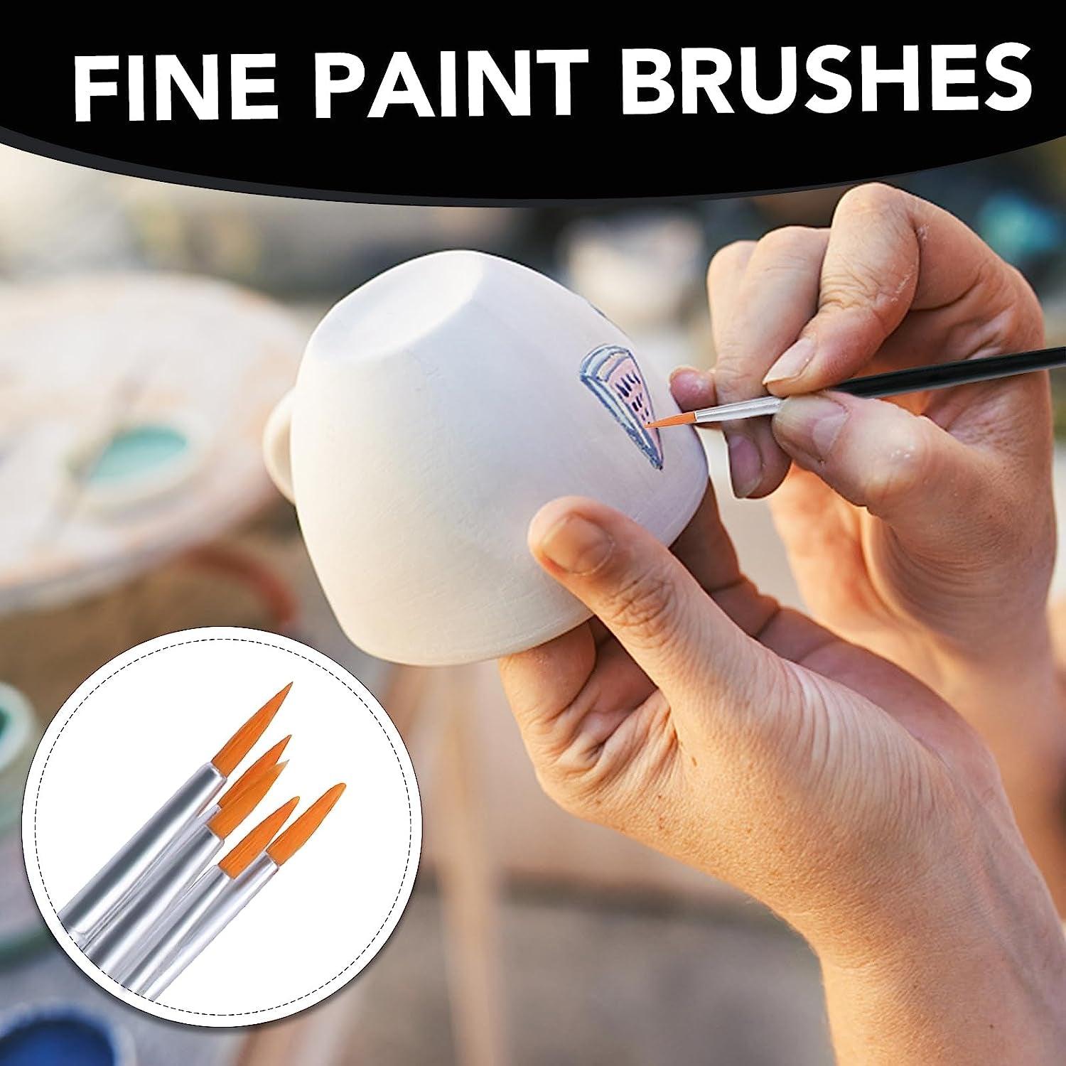 Paint Brushes Set,110Pcs Nylon Hair Brushes for Acrylic Oil Watercolor Artist Professional Painting Kits, Black - WoodArtSupply