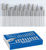 Carbide Burr Set Compatible with Dremel 1/8" Shank 20PCS Die Grinder Rotary Tool Rasp Bits Wood Carving Accessories Attachments Cutting Burrs Metal WoodArtSupply