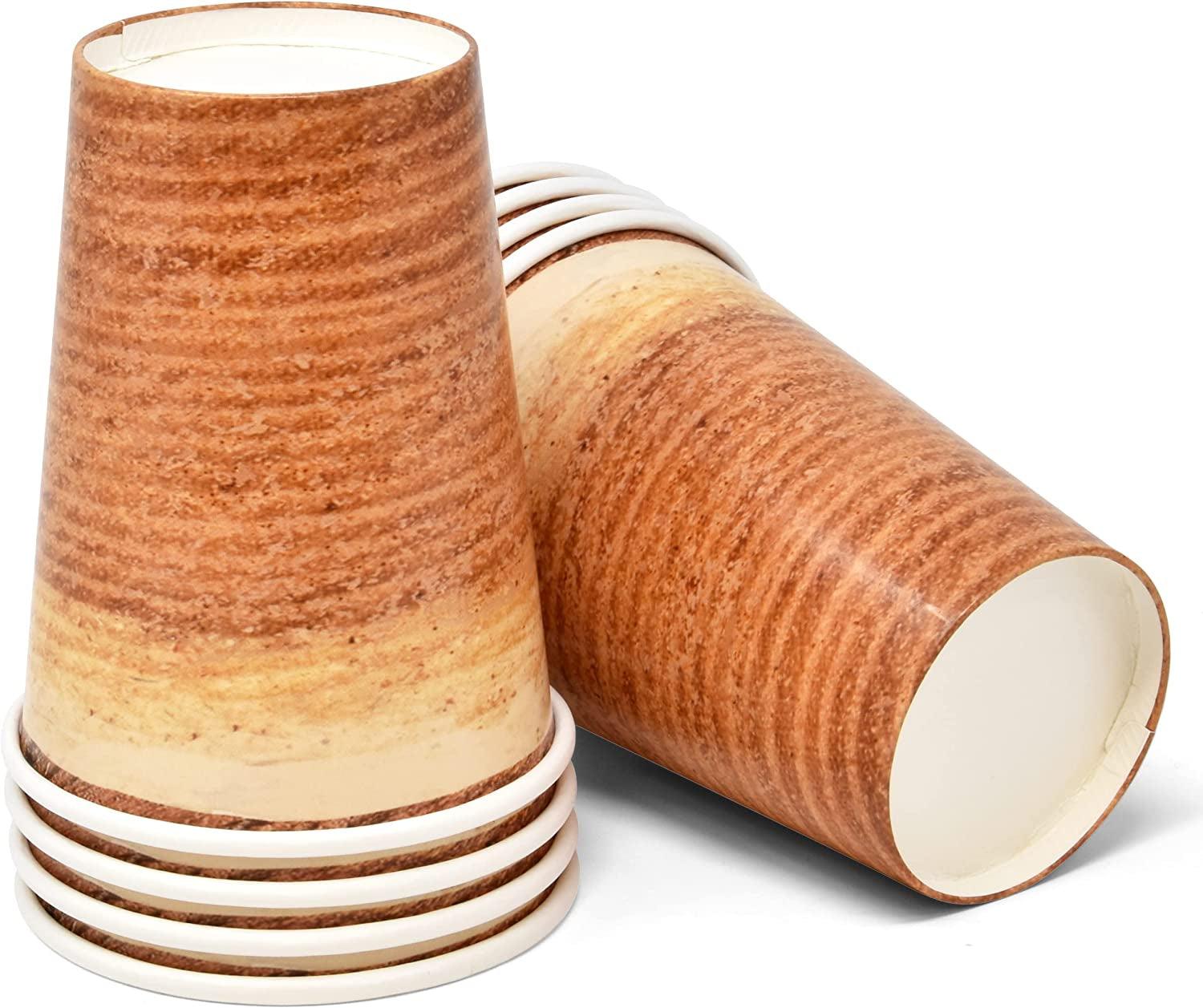 Rustic Wood Slice Paper Party Supplies Tableware Set 24 9" Plates 24 7" Plate 24 9 Oz Cups 24 Napkins - WoodArtSupply