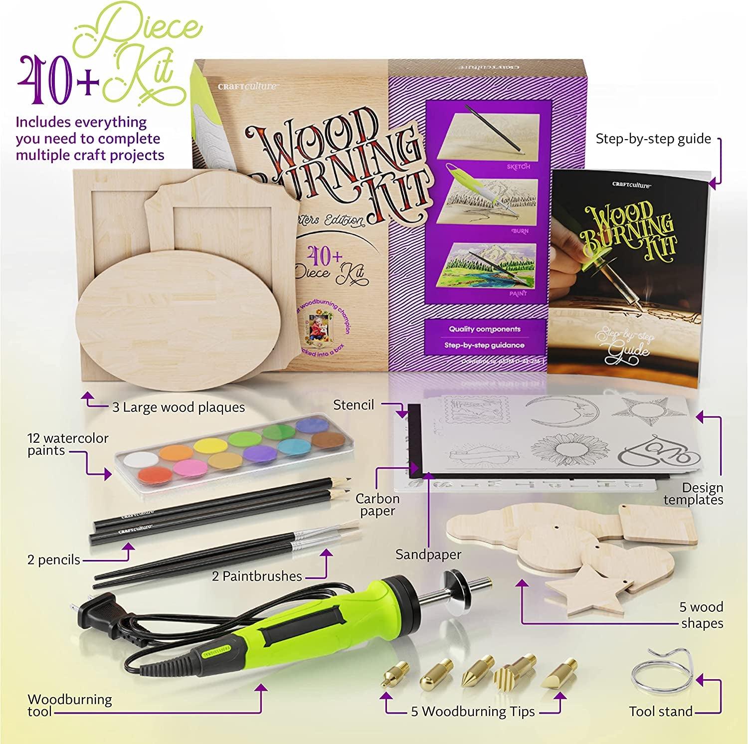 Beginners Wood Burning Kit for Kids and Teenage Boys & Girls - Cool Gifts for Boy or Girl Craft Projects - WoodArtSupply