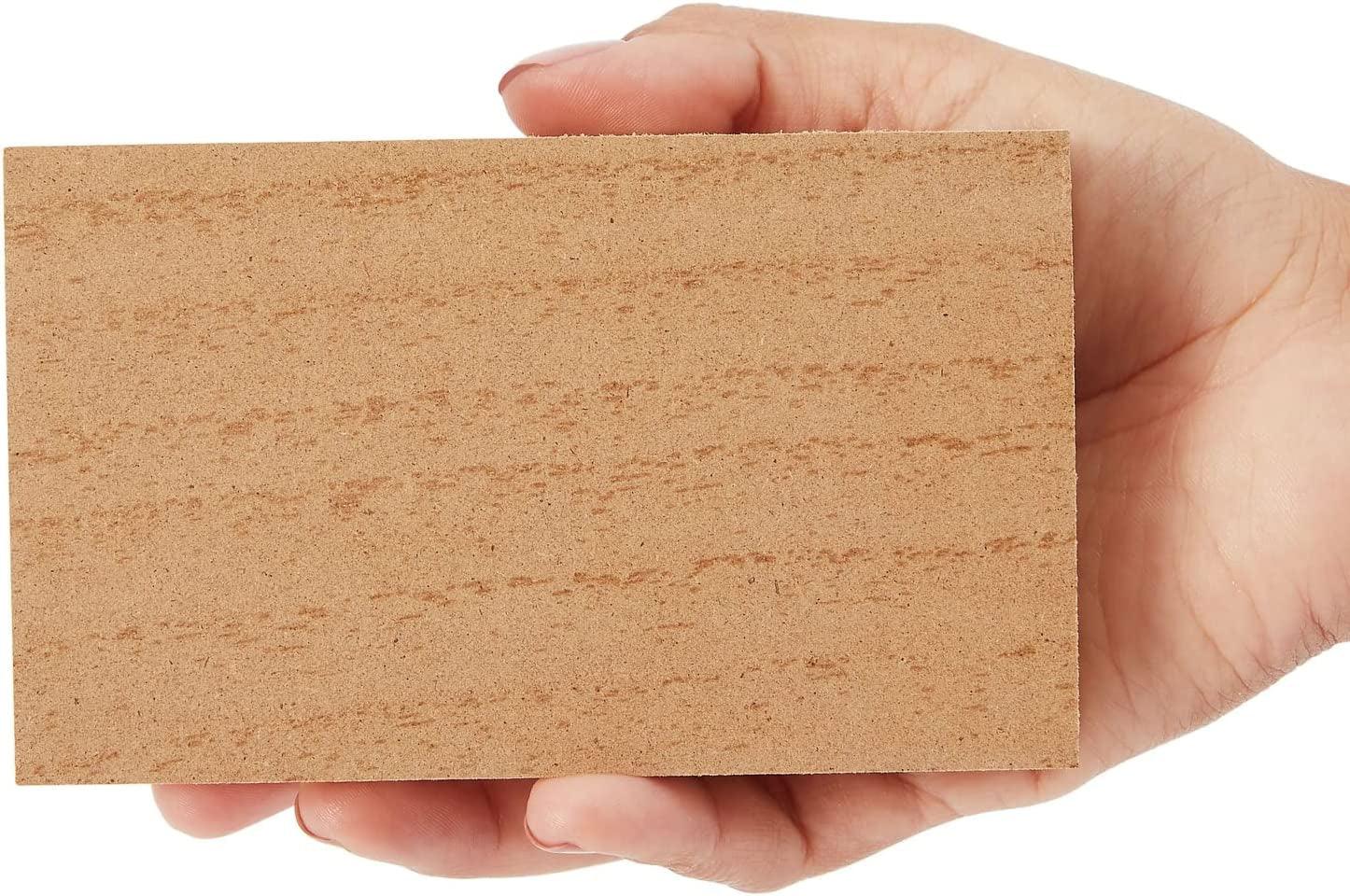 4 Pack Unfinished MDF Wooden Boards for Crafts, 1 Inch Thick Rectangle Wooden Blocks (5 X 3 In) WoodArtSupply