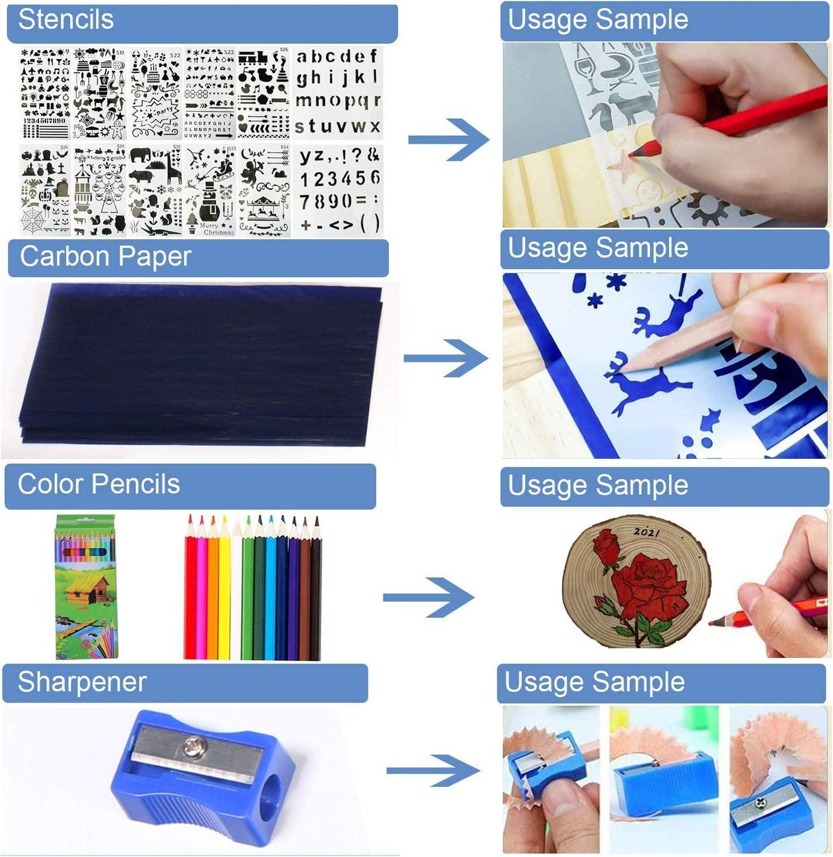112PCS Wood Burning Kit-Wood Burning Tool Set with Digital LCD Display Pyrography Pen Adjustable WoodArtSupply