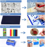 112PCS Wood Burning Kit-Wood Burning Tool Set with Digital LCD Display Pyrography Pen Adjustable WoodArtSupply