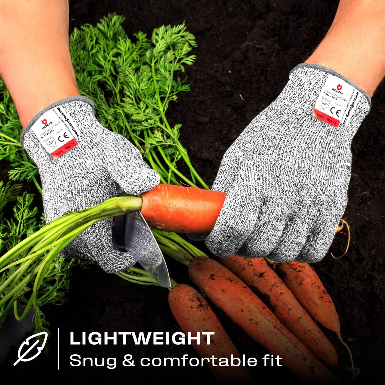 Premium Cut Resistant Gloves Food Grade — Level 5 Protection; Ambidextrous; Machine Washable; Superior Comfort and Dexterity; Lightweight Protective Gloves; Complimentary Ebook